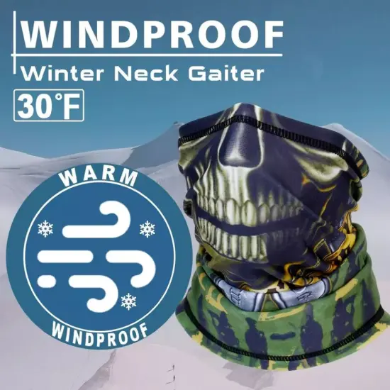 Kitcheniva 3D Print Fleece Neck Warmer Gaiter Winter Face Mask {7}