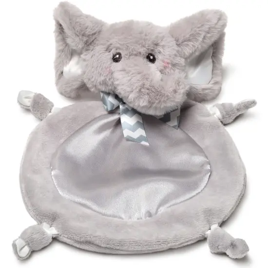 Bearington Baby Wee Spout, 8 x 7 Inch Small Gray Elephant Stuffed Animal, Jungle Nursery Decor, Baby Security Blanket, Elephant Lovey for Babies Grey {1}