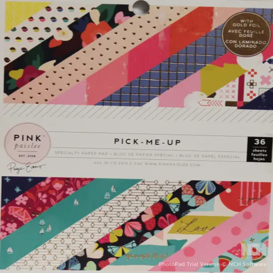 Pink Paislee Page Evans Pick-Me-Up 6 x 6 Paper Pad {1}