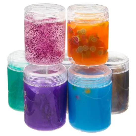 35-Pack 1.2 oz Clear Plastic Jars with Lids for Beads, Beauty Products - Small Empty Containers for Slime Supplies and Ingredients {5}