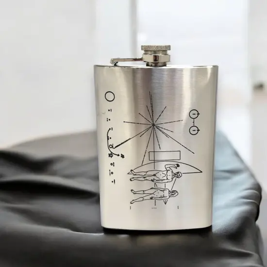8oz Pioneer Message Stainless Steel Flask {6}