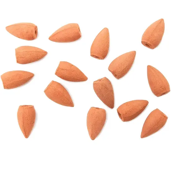 Ceramic Backflow Flower Waterflow Incense Burner with 15 Cones (4.4 x 7.7 Inches) Brown {5}