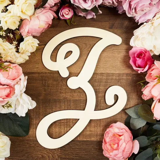 Wooden Monogram Alphabet Letters, Decorative Letter Z (13 Inches) Brown {3}