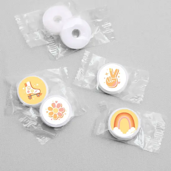 Big Dot of Happiness Stay Groovy - Boho Hippie Party Round Candy Sticker Favors - Labels Fits Chocolate Candy (1 sheet of 108) {4}