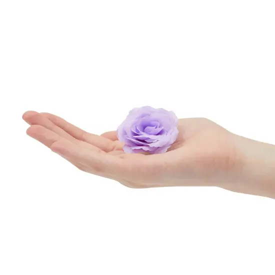 Mini Lavender Silk Artificial Flower Heads for Crafts, Decorations (2 In, 75 Pack) Purple {4}