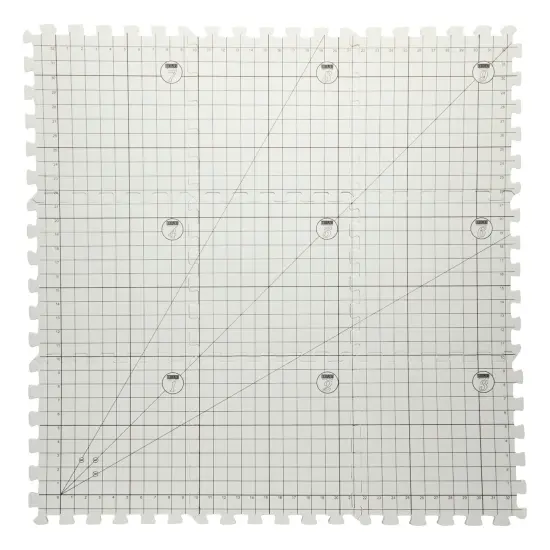 Bright Creations 9 Extra Thick Blocking Board Mats for Knitting w/Grids, 200 T-Pins, 1 Storage Bag (210 Pieces) White {7}
