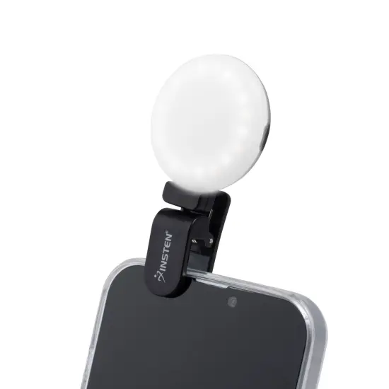 2" Mini Ring Light for Photography and Video, 20 LED Bulbs, 3 Modes, 360 degree, Black {2}