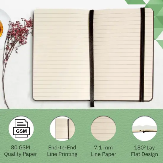 4 Pack Orange A5 Notebooks for Work, Travel, Business, School & More - College Ruled Notebook - Hardcover Journals for Women & Men - Lined Books with 192 pages, 5.7" x 8.4" {4}