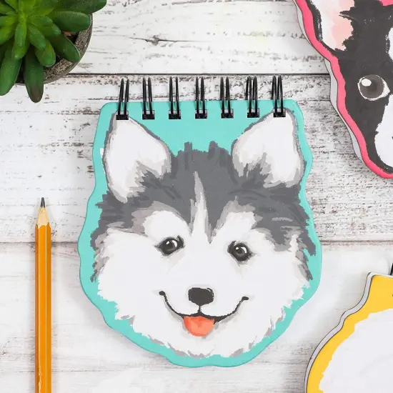 Dog Lover's Hardcover Notebook Set, 3 Die Cut Spiral Notepads (5.5 x 4.5 Inches, 3 Pack) Multicolor {2}