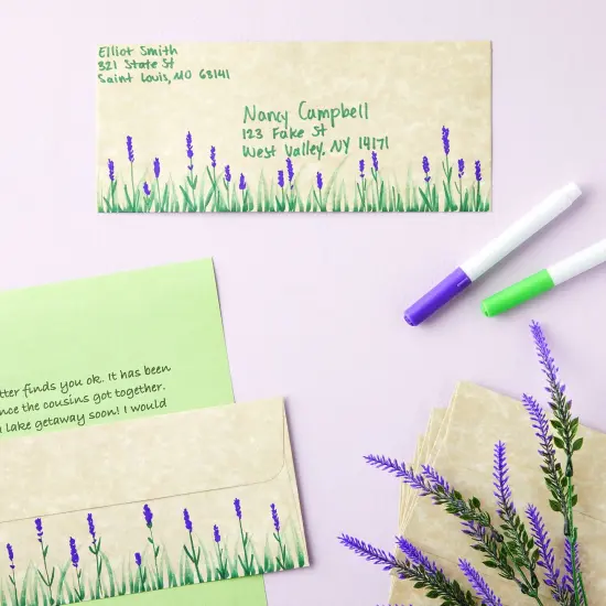 50 Pack #10 Parchment Business Envelopes with Self-Adhesive Strip for Mailing Letters, Invitations (4 1/8 x 9 1/2 In) White {3}