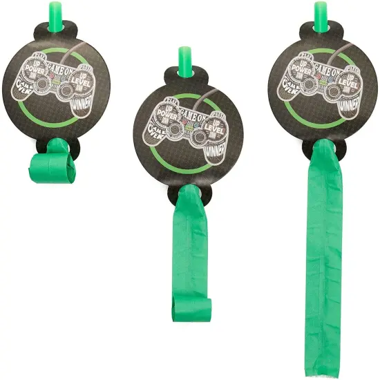 Video Game Birthday Party Favors, Musical Blow Outs (48 Pack) Multicolor {7}