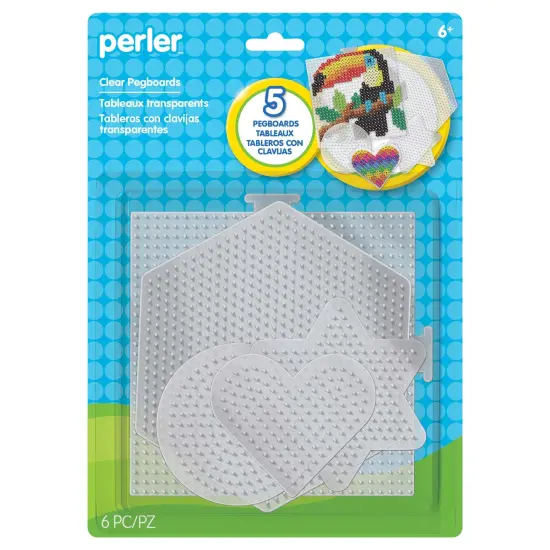 Small & Large Basic Shapes Clear Pegboards, Pack of 5 {1}