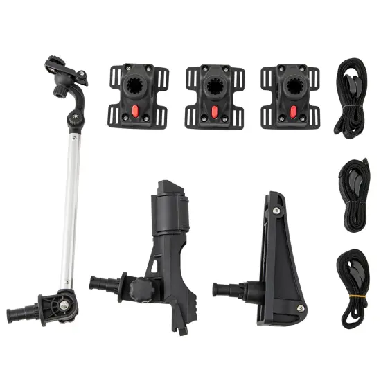 3-Piece Fishing Boat Accessory Set with Adjustable Go Pro Mount, Rod Holder, and Oar Holder {4}