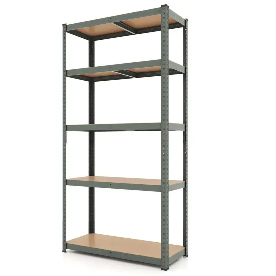 Costway 5 Tier Adjustable Garage Shelving Unit with 2000 lbs Max Load for Warehouse Black/Grey/Blue/Silver {9}