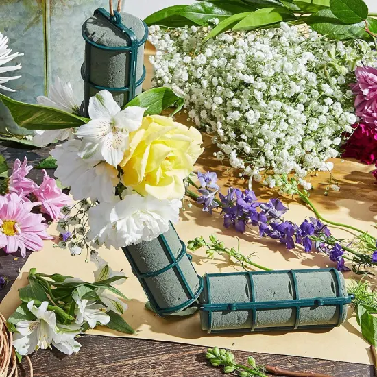 12 Pack Wet Floral Foam Garland for Artificial Flower Arrangements, Centerpieces, Wedding Decorations, 2x5 Per Piece {3}
