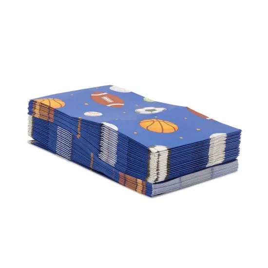 BLUE PANDA Sports Paper Party Favor Treat Bags for Kids Birthday Supplies (36 Pack) {6}