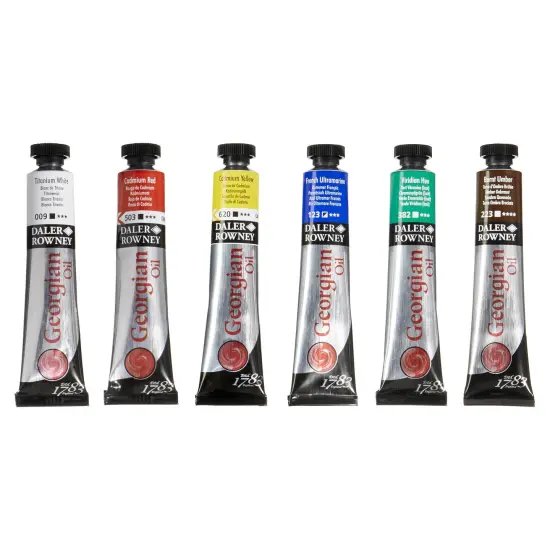 Daler-Rowney Georgian Oil Paint Starter Set 6/Pkg-Assorted Colors {1}