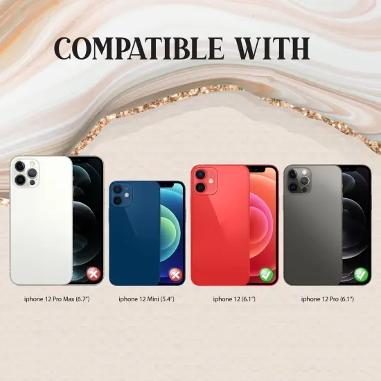 Insten Case for iPhone 12 Pro / iPhone 12 Case 6.1 Inch, Soft TPU Protective Cases with Reinforced Corners, Shock Absorption, Crystal Clear Slim Cover for Women Girls {5}