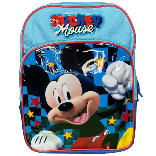 Disney Mickey Mouse 16" Blue School Backpack with a Large Front Pocket {3}