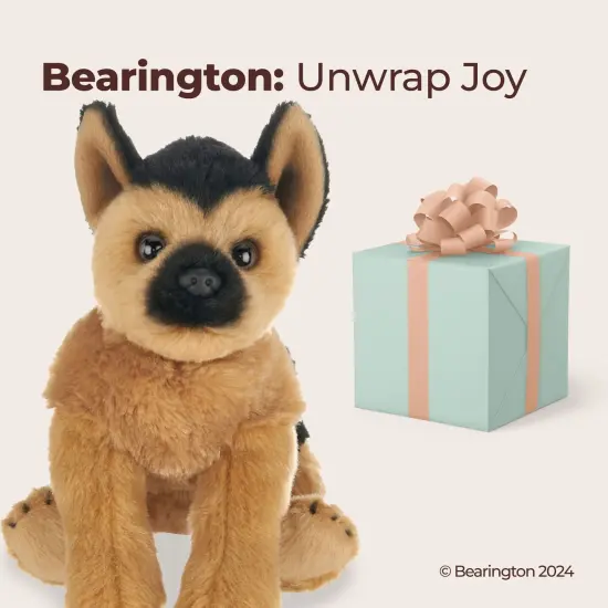 Bearington Lil' Chief The German Shepherd Stuffed Animal, 6.5 Inch Dog Stuffed Animal, For Ages 3-14 Brown {5}