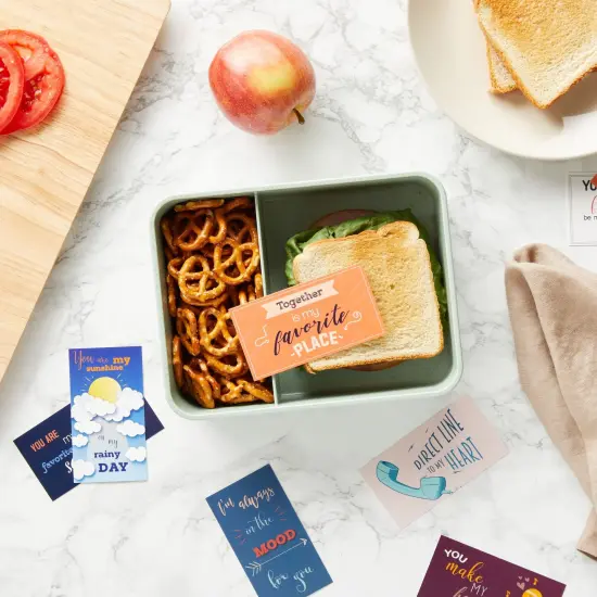 60 Pack Romantic Lunch Box Love Notes for Him, Her, Husband, Wife, Mini Inspirational Note Cards (2 x 3.5 In) Multicolor {2}