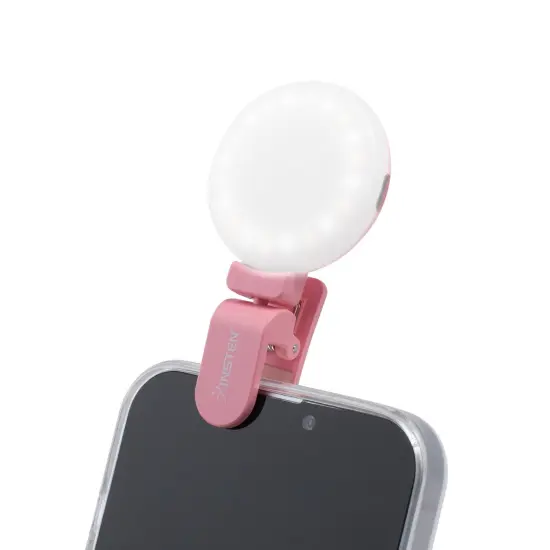 2" Mini Ring Light for Photography and Video, 20 LED Bulbs, 3 Modes, 360 degree, Pink {2}