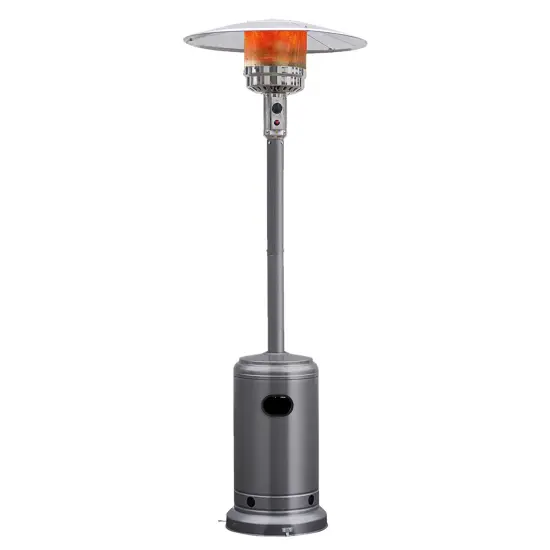 Costway 50000 BTU Propane Patio Heater Standing Steel with Wheels Grey/Black/Silver {7}