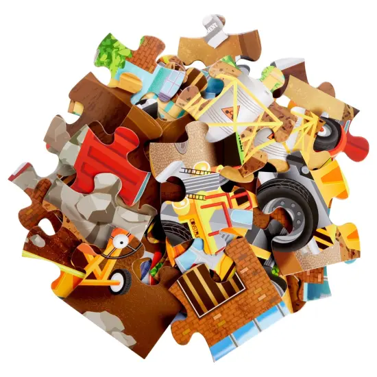 48 Piece Jumbo Floor Puzzle for Kids Ages 4-14, 2x3 Feet Giant Jigsaw Puzzles for Toddler Preschool Learning, Construction {6}