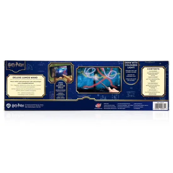Wizarding World: Deluxe Lumos Wand - Hermoine Granger - 14" Hand-Painted Replica, LED Tip, Spell Poster, Collectible Harry Potter Toy, App Photo Play {4}