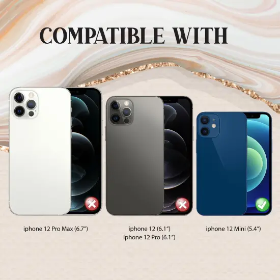 Insten Case for iPhone 12 Mini Case 5.4 Inch, Soft TPU Protective Cases with Reinforced Corners, Shock Absorption, Crystal Clear Black Slim Cover for Women Girls {5}