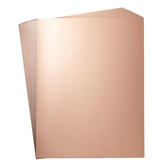 Foil Cardstock - 24-Pack Rose Gold Foil Metallic Mirror Board Sheets for Arts and Crafts, 8.5 x 11 Inches, 350gsm Letter Sized Poster Board, Scrapbook Paper, DIY Card, Invitation Supplies Pink {1}