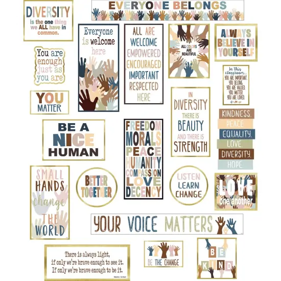 Everyone is Welcome Diversity Mini Bulletin Board Set {1}