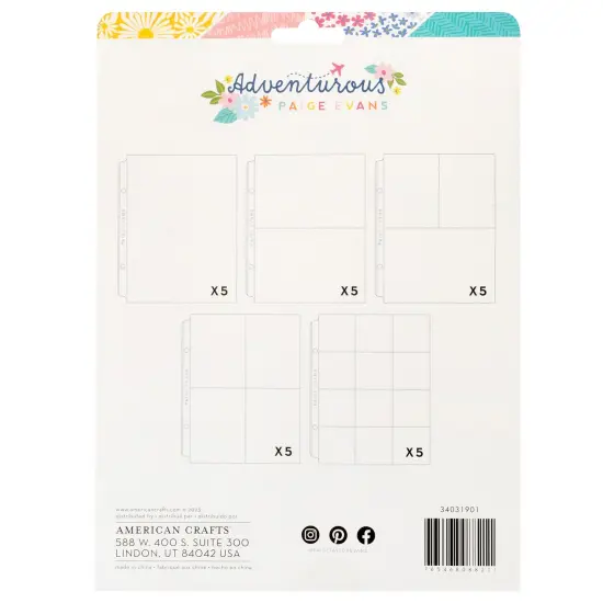 Paige Evans Adventurous Album Refills 25/Pkg-Use With 6X8 Album {2}