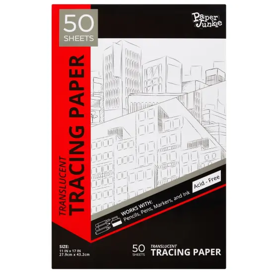 50 Sheets 11 x 17 in Translucent and Printable Vellum Paper for Drawing, Sketching & Card Overlays White {1}