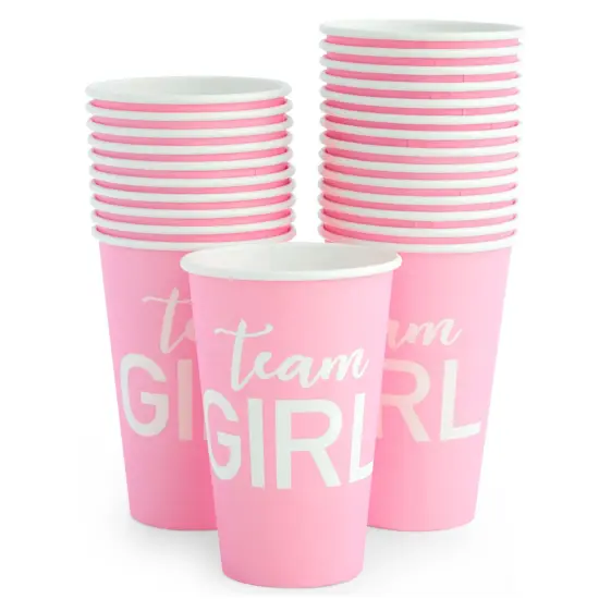 Paper Party Cups, Gender Reveal Party Supplies (12 oz, Pink and Blue, 50-Pack) {7}