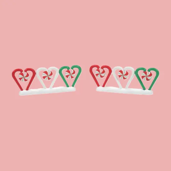 Department 56 Department 56 Village Accessories Christmas Candy Cane Fence, Set of 2 #6011458 White {3}