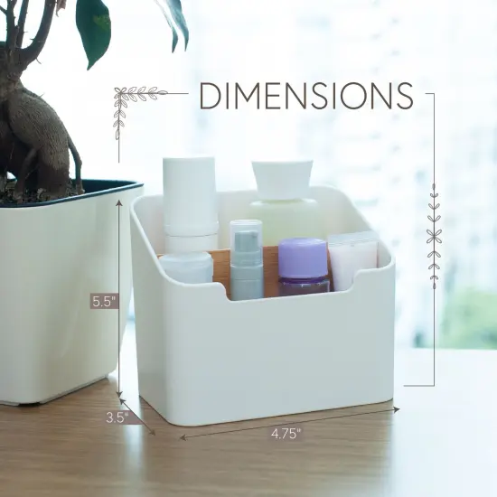 Zodaca Remote Control Holder, Desk Storage Organizer Container for Home & Office White {4}