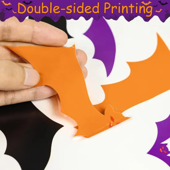 6 Sheet Halloween Bats Window Stickers {3}