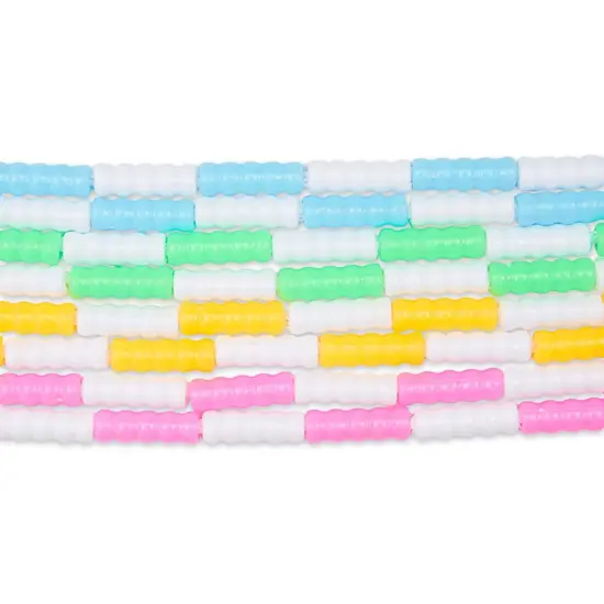 BLUE PANDA 4 Pack Beaded Jump Rope for Kids Ages 5-14 &ndash; Starter Skipping Rope for Fitness Girls Exercise Workouts (4 Colors, 9.2 Feet) {7}