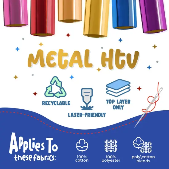 Siser&reg; Metal Heat Transfer Vinyl, 11.8" x 60" Bronze {5}