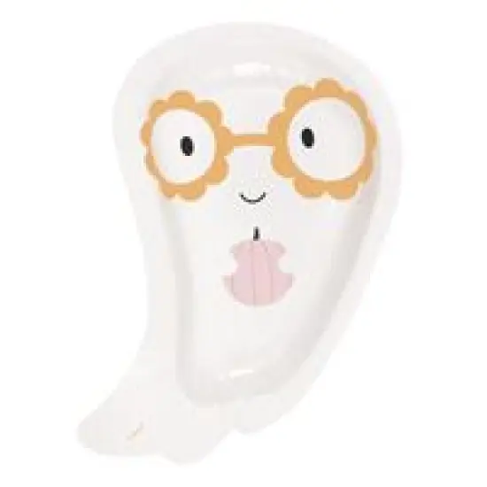 Groovy Halloween Ghost-Shaped 9" Plates 8ct {1}