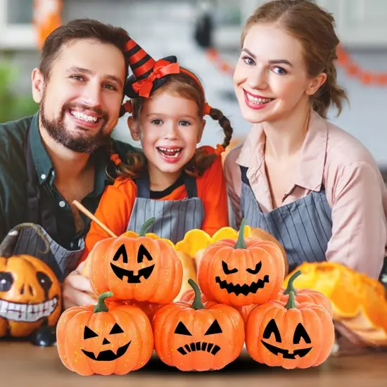 Artificial Mini Pumpkin for Decoration 12 PCS (Orange) {4}