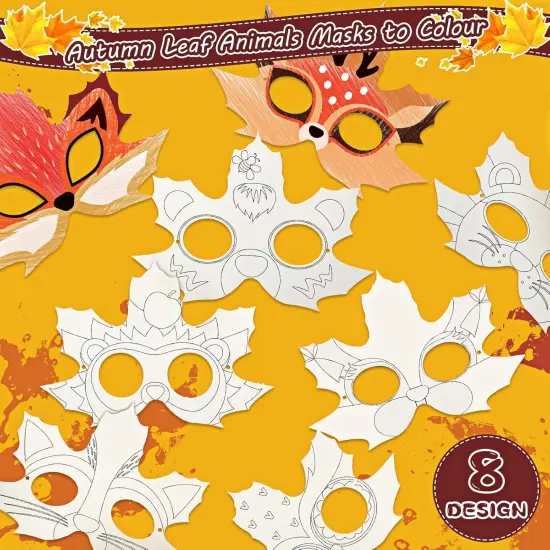 (24 Pcs) Fall Craft Kits Autumn Maple Leaf DIY {2}