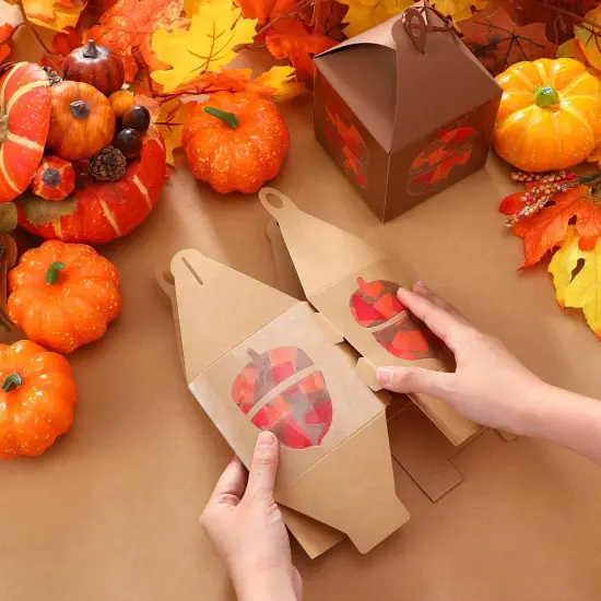 16 Sets Acorn Tissue Sign Crafts Kit Fall Tissue Paper Lanterns {3}