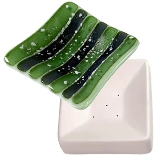 3.5" x 3.5" x 1.25" Small Square Sided Glass Fusing Kiln Mold {1}