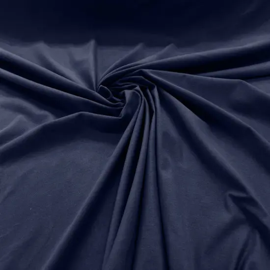 1 Yard Rich Dark Denim Knit Fabric Cotton Spandex Comfortable, Stretchy Jersey 60" Width {1}