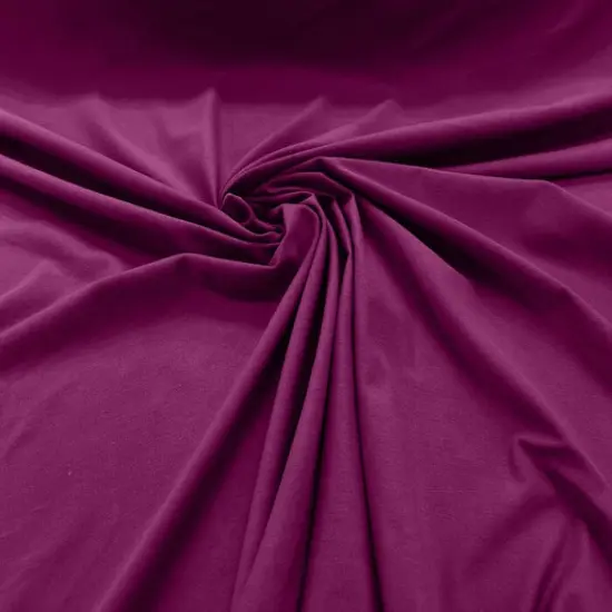 1 Yard Soft Stretch Knit for Apparel & DIY, Dark Magenta Cotton Jersey Spandex Knit Fabric 60" Width {1}