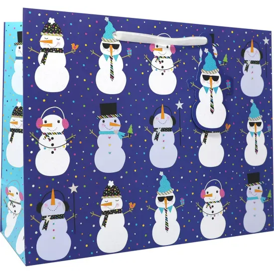 Pack/6: Snowman Party Gift Bag - 10 x 4 x 8" {2}