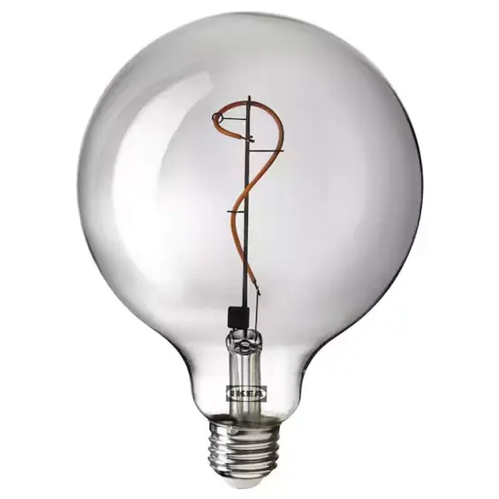 5&rdquo; LED Bulb E26 140 Lumen Globe Gray Clear Glass {2}