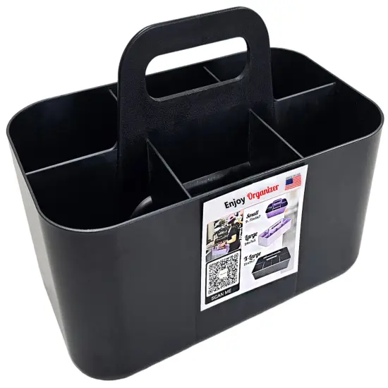 Enjoy Organizer Small Stackable and Portable Simple 6-Compartment Art Caddy - Made In USA Green {7}